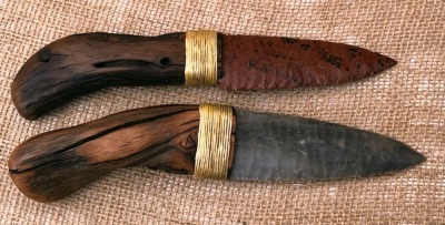 Pair of Rick Bernotas Flint Knapped Knives - 2