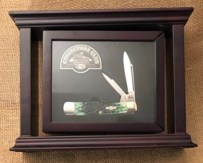 2004 Case Collector Club Clock with Green Bone Gunstock - 2