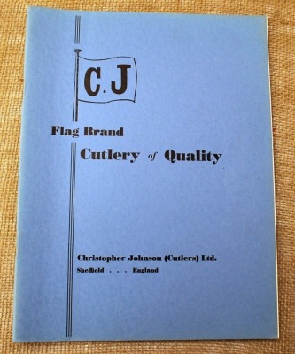 Christopher Johnson (CJ) Flag Brand Catalog, Stebbins Hardware Catalog and Two Iron and Steel Institute Banquet Dinner Menus