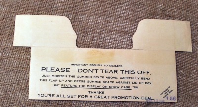 1938 Yocum Bros Cigar Box knife promo placard - 2