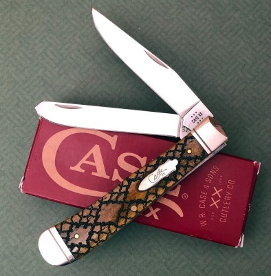 Case Laser Cut Antique Bone Trapper 6254ss