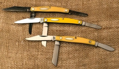 Three USA Schrade 835Y Birdseye