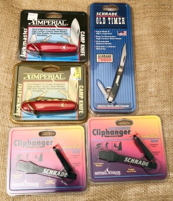 Clampacked Schrade and Imperial Knives and Accessories