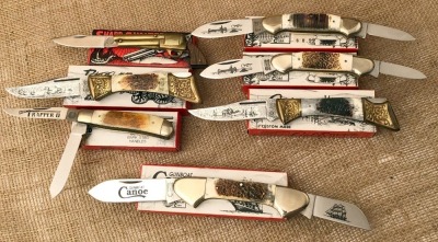Seven United Cutlery, Six Bone Handles and one Brass