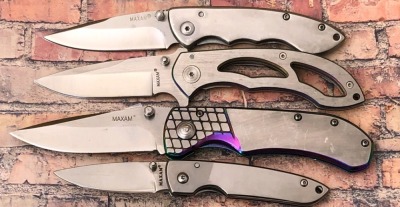 Four Maxam Metal Folders
