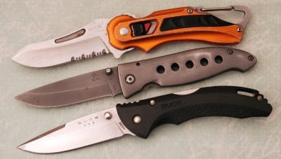 Three Buck, Flash Point, Mayo Frame Lock, and a Bantum