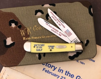 Case Victory in the Gulf Commemorative Yellow Trapper, 1990