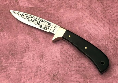 ALCAS Aurum Etching Wood Drop Point