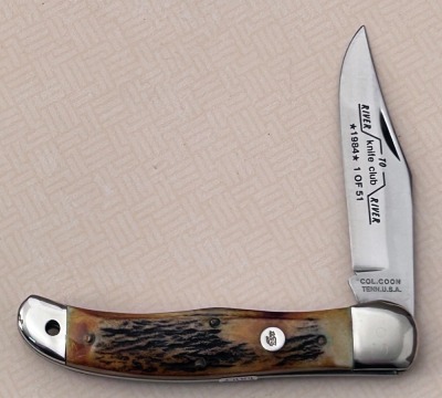 Colonel Coon Stag Single Blade Folding Hunter