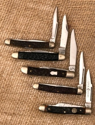 Five Vintage Knives: Western, Boker, Kutmaster