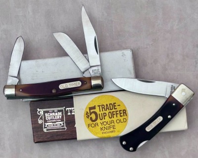 Pair of Schrade USA Old Timers