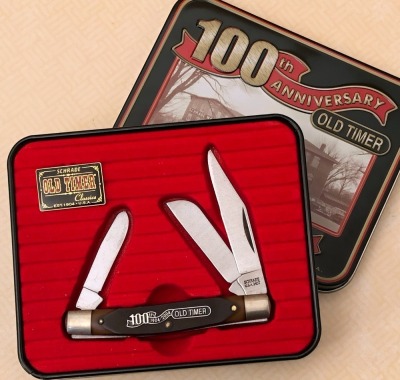 Schrade USA 34OT 100th Anniversary Stockman In Tin