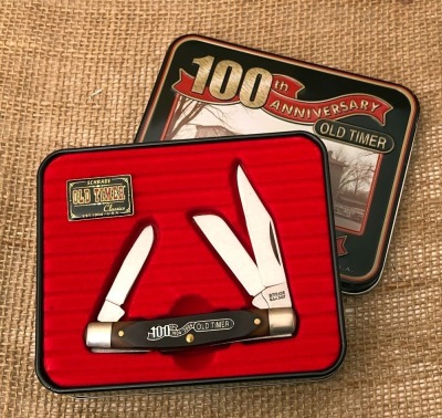 Schrade USA 34OT 100th Anniversary Stockman In Tin
