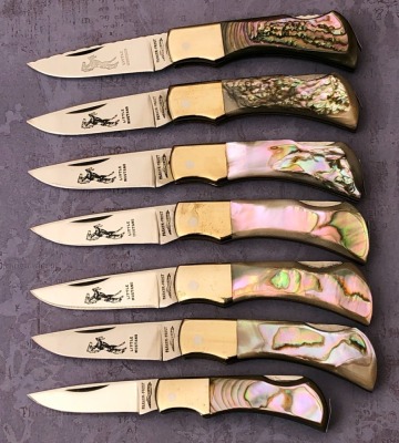 Seven Parker-Frost Abalone lockbacks