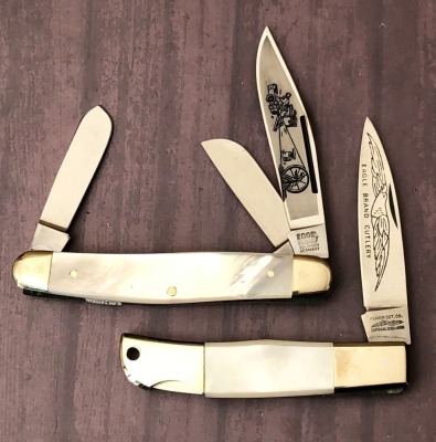 Edge-German Knife Grinding Pearl stock and Parker Cut lockback