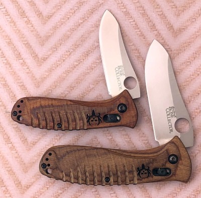 Pair of Benchmade Wood Waddell's Bone Collectors