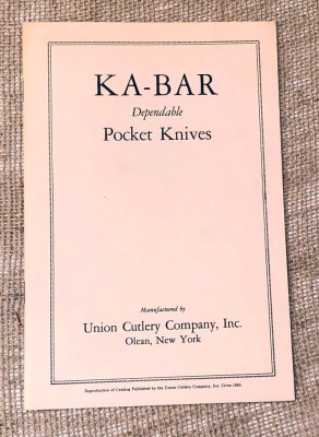 Reproduction of a 1925 Ka-Bar Catalog