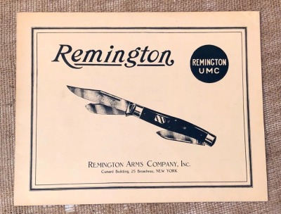 Reproduction of a Remington Arms Co Pocket Knife Catalog
