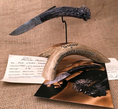 Daniel Winkler Forged "Gordo" Carved Goblin Friction Folder