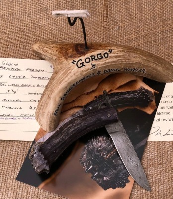 Daniel Winkler Forged "Gordo" Carved Goblin Friction Folder - 3