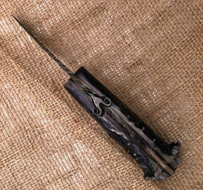 Daniel Winkler Forged "Gordo" Carved Goblin Friction Folder - 5