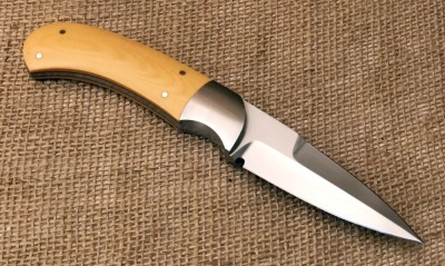 Ron Gaston Scrimmed Micarta Drop Point Dagger - 2