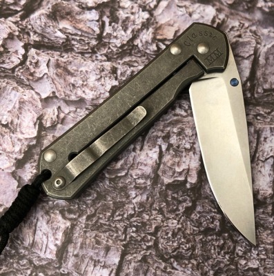 Chris Reeves Stone Washed Titanium Frame Lock - 2