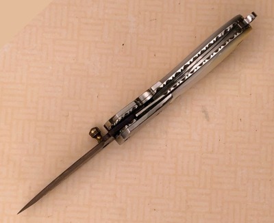 KJ Pearl & Damascus Locking Liner - 3