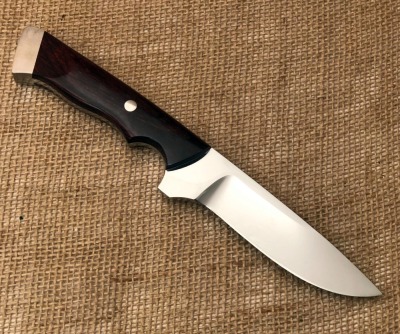 Tom Barminski Wood Drop Point Hunter - 2