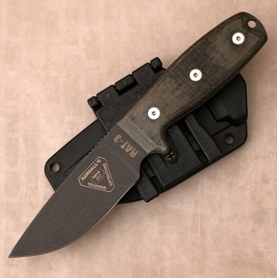 Ontario RAT-3 Micarta Drop Point