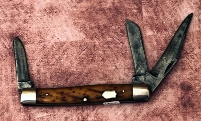 Vintage Russel USA Bone Handle Stockman