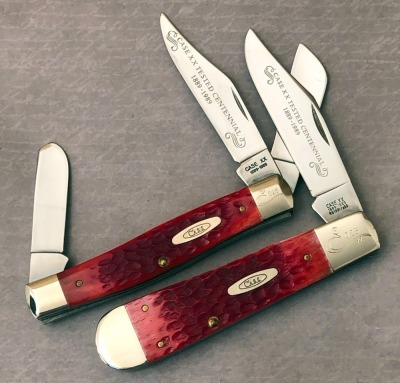 Pair of Case Red Bone Centennials: Swell End Jack and a Stockman