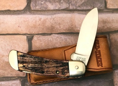 Custom Charlie Jones Schrade USA 51OT Stag Lockback