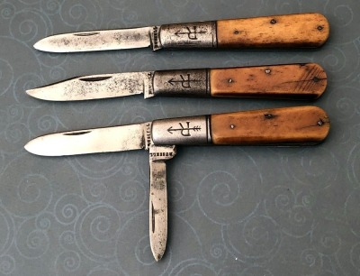 Trio of Vintage Bone Russell Barlow's