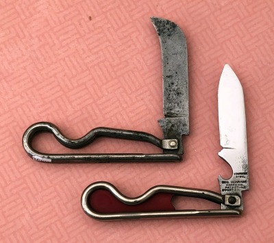 Pair of Vintage George Schrade Wire Jacks Knives
