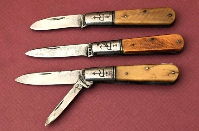 Three Vintage Russell Bone Barlow's