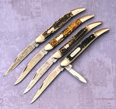 Four Fight'n Rooster Club Knife Texas Toothpicks