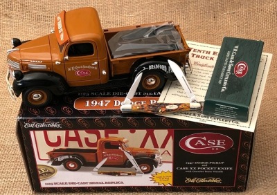 Case Die Cast 1947 Dodge Pickup with 62156ss Orange Bone Tuxedo