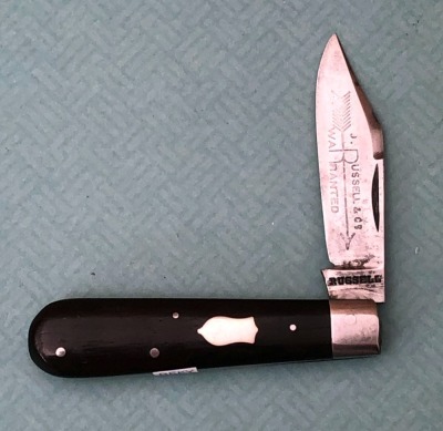 Vintage J. Russell & Co Etched Wood Jack