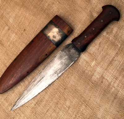 Wood Ethnic Dagger with Wood Sheath