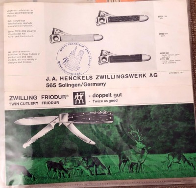Lot of J.A. Henckels Zwilling's Catalogs all In German