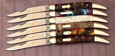 Six Fight'n Rooster Lone Star Knife Club Texas Toothpick Prototype
