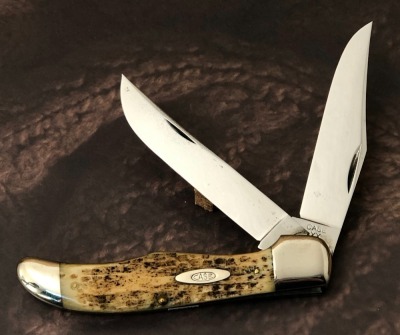 Case XX Green Bone Flat Ground Folding Hunter