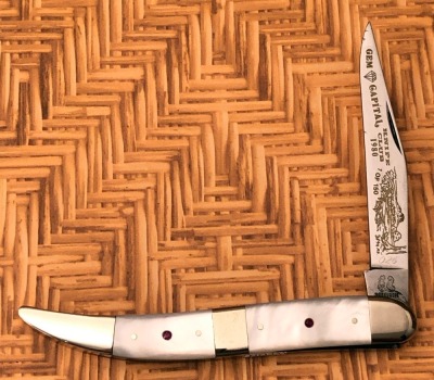Fight'n Rooster Pearl Texas Toothpick with Gemstones