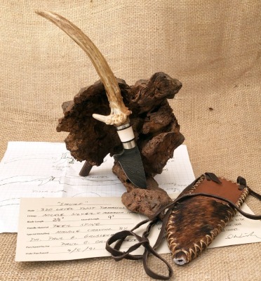 Daniel Winkler "Smurf" Forged Deer Spike Desk Knife