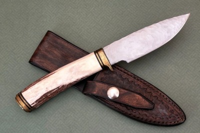 Bill Cheatham Knapped Steel Drop Point
