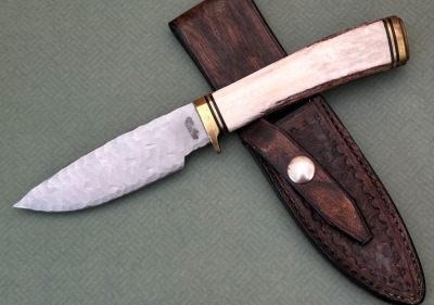 Bill Cheatham Knapped Steel Drop Point - 2
