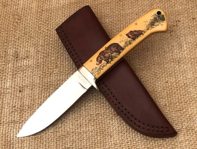 Fred E. Weber Scrimmed Micarta Drop Point
