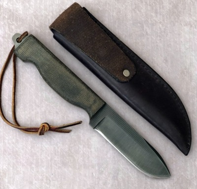 ANZA USA "06" Micarta File Drop Point - 2