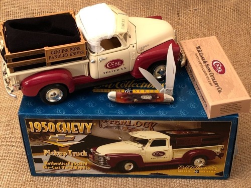 Case Die Cast 1950 Chevrolet Bullnose Pickup with 6220ss Bone Peanut